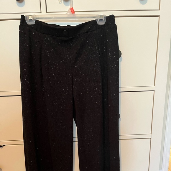 Black glitter dress pants with wide leg - Picture 5 of 5